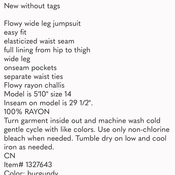 NEW Eloquii Flowy Wide Leg Jumpsuit, 16 - Picture 15 of 16